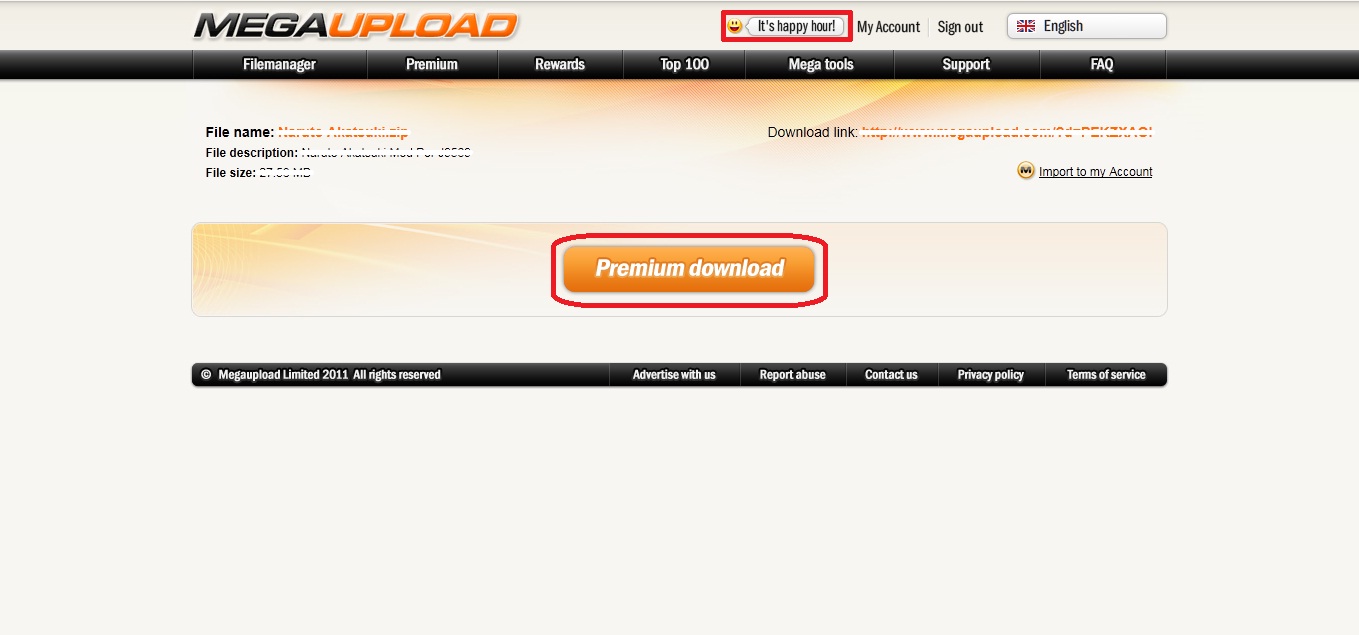 Free Account, Premium Download from MEGAUPLOAD with Megakey « ADVDI ...